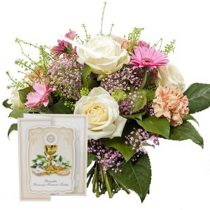 Bukiet Na Komunie + Kartka