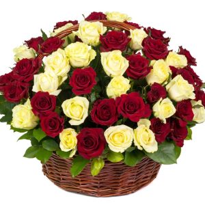 Kosz Kolorowych Róż