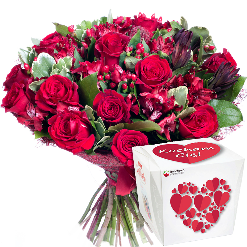 Karmazynowy + Raffaello Kocham Cię