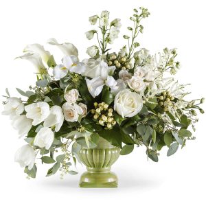 Kompozycja na grób X - kwiaty sztuczne