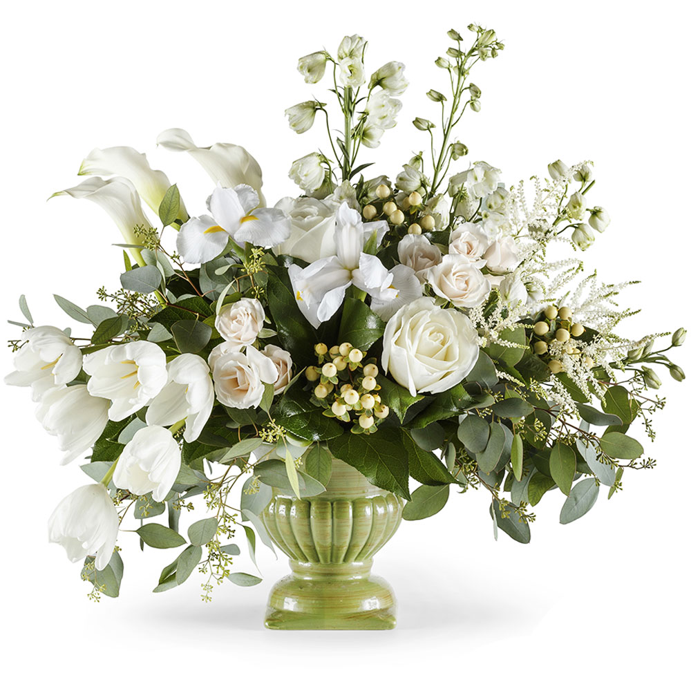 Kompozycja na grób X - kwiaty sztuczne