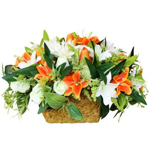 Kompozycja na grób VI - kwiaty sztuczne